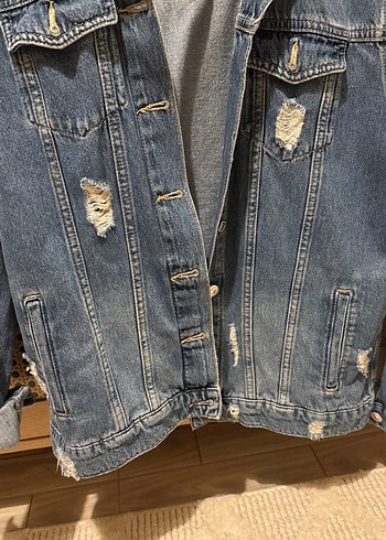 DEFACTO JEANS Mavi Kadın Denim Ceket - Görsel 6