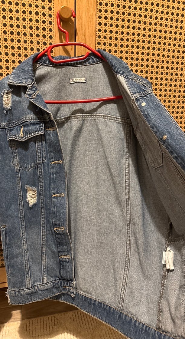 DEFACTO JEANS Mavi Kadın Denim Ceket - Görsel 4