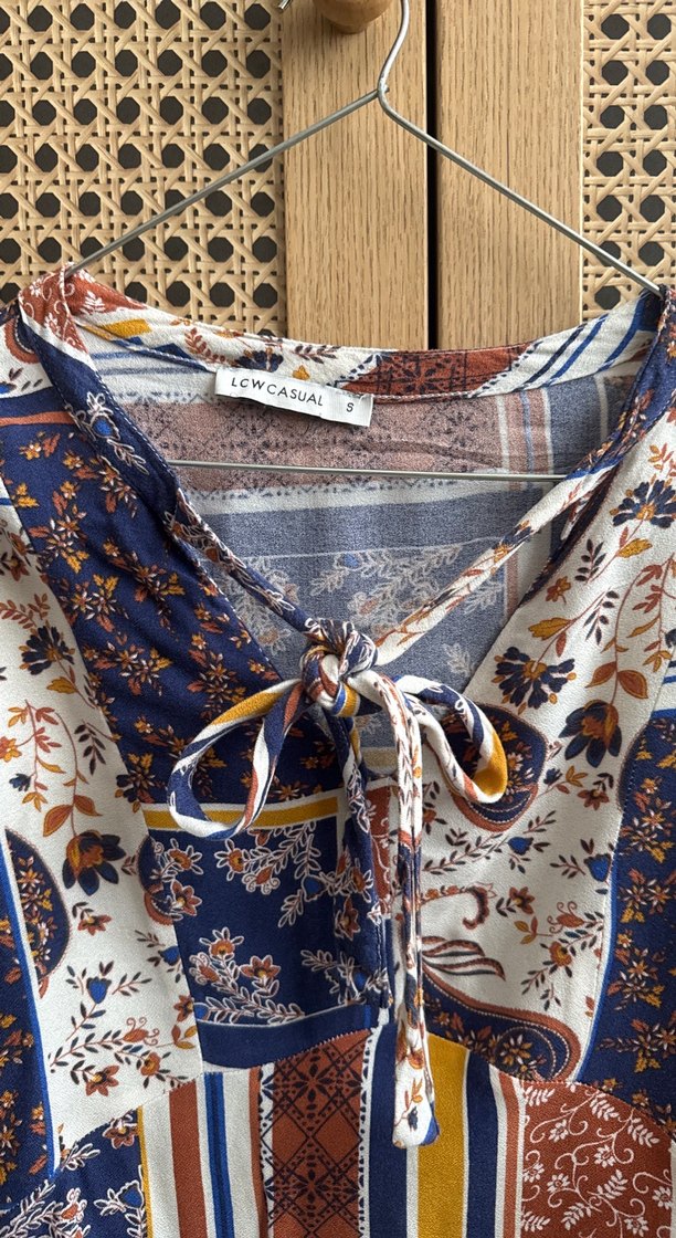 Bohem Uzun Kollu Çok Renkli Kadın Bluz - Görsel 2