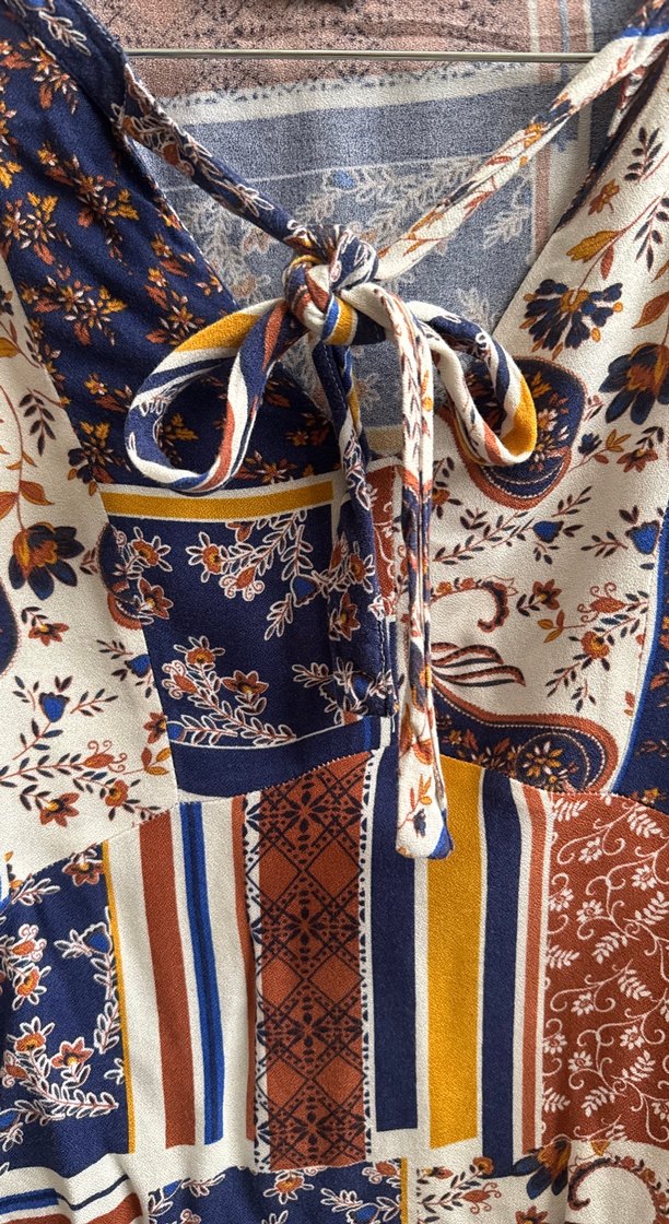 Bohem Uzun Kollu Çok Renkli Kadın Bluz - Görsel 4