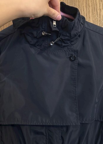 Koton Ole Siyah Yağmurluk - Görsel 7