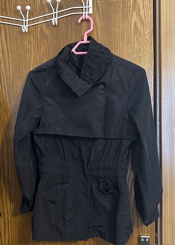 Koton Ole Siyah Yağmurluk - Görsel 5