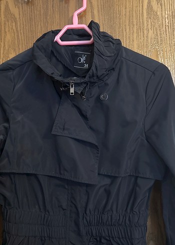 Koton Ole Siyah Yağmurluk - Görsel 8