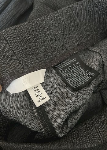 m Beden Gri Kadın Pantolon Pilili Regular Fit