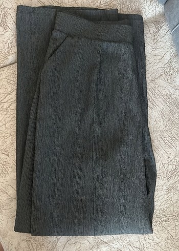 Gri Kadın Pantolon Pilili Regular Fit