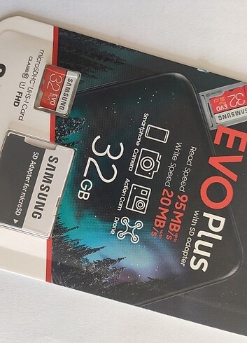 Sıfır kutulu Samsung EVO Plus 32 GB hafıza kartı 