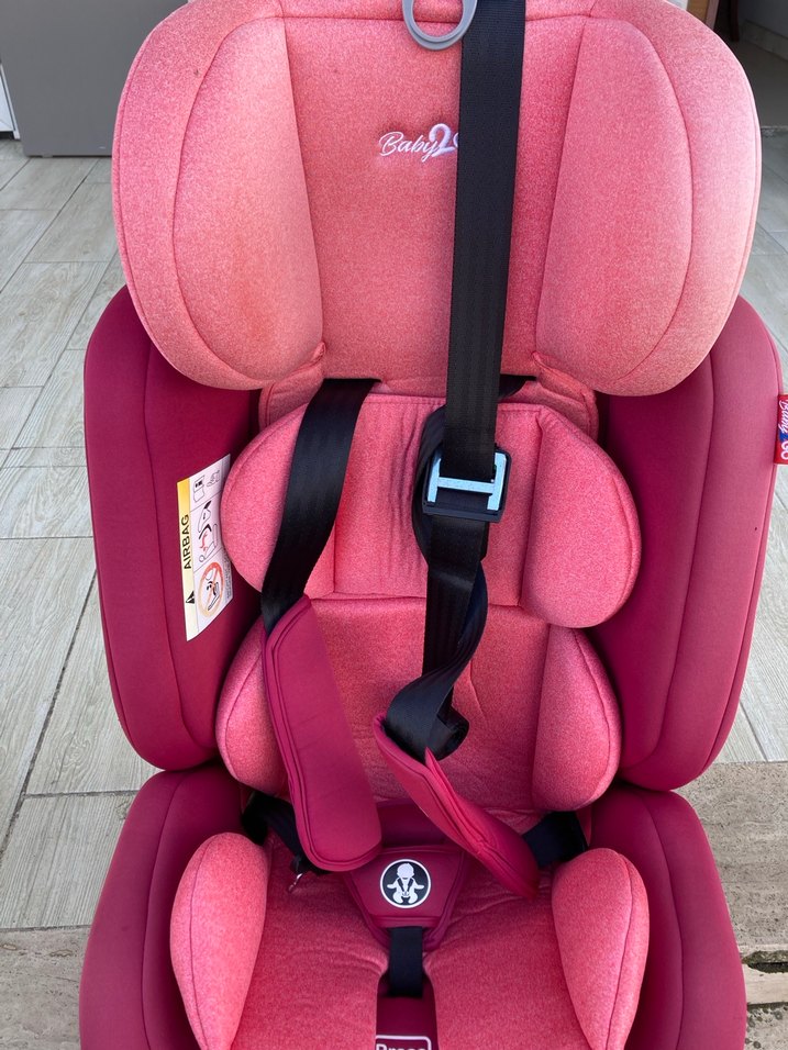 Pembe Çocuk Araba Koltuğu isofixli - Görsel 2