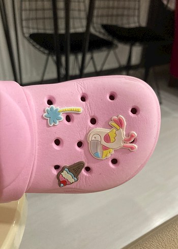 Kız Çocuk Pembe Baskılı Terlik - Görsel 7