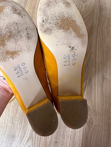 38 Beden sarı Renk Hardal Topuklu Ayakkabı