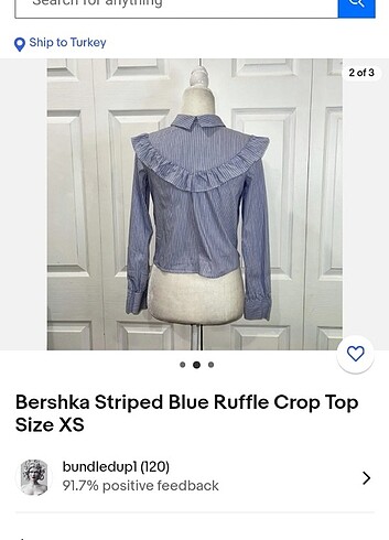 s Beden Bershka kadın kısa gömlek