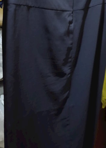 Diğer Lacivert Drapeli Kadın Uzun Etek