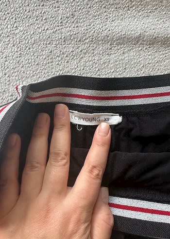 Pilili Siyah Midi Hamile Eteği - Görsel 2