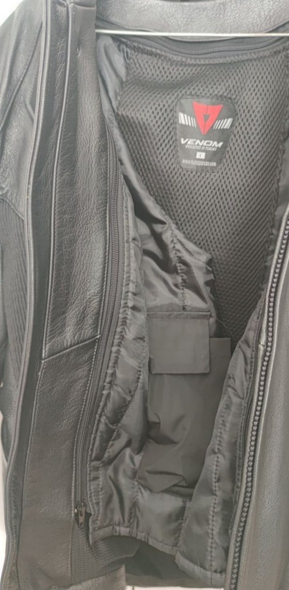 Siyah Deri Biker Ceket - Görsel 3