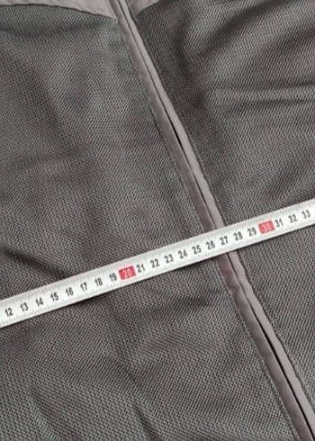 Gri Erkek Biker Mont, Fermuarlı, Uzun Kollu - Görsel 5