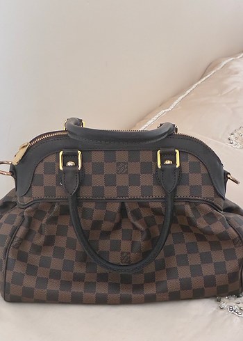 Kahverengi Kareli Deri Kadın Çanta - Görsel 2