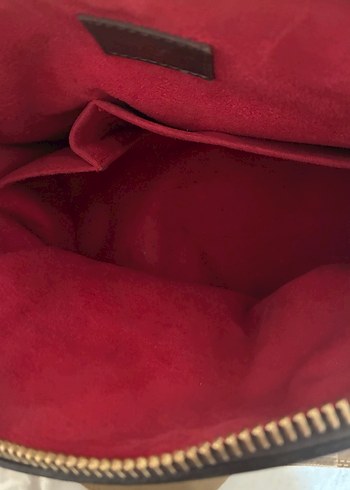 Kahverengi Kareli Deri Kadın Çanta - Görsel 5