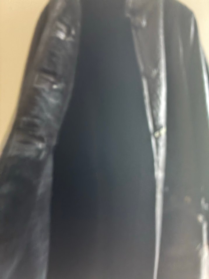 Kürk Detaylı Siyah Deri Midi Kadın Palto - Görsel 3