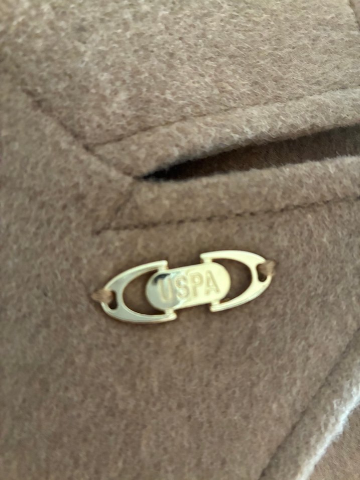 Bej Düğmeli Midi Kadın Klasik Kaban - Görsel 4