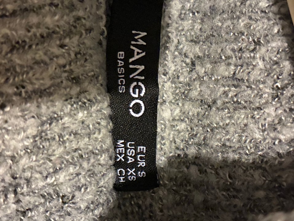 Gri Örgü Yünlü Yüksek Yakalı Kadın Kazak - Görsel 3