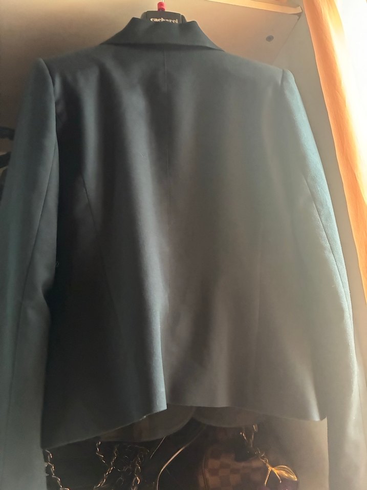 Düğmeli lacivert Kadın Blazer Ceket - Görsel 3