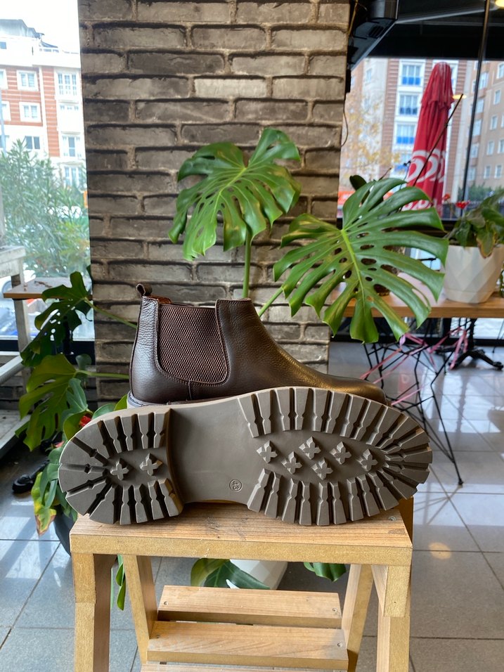 Kahverengi Deri Erkek Bot - Görsel 3