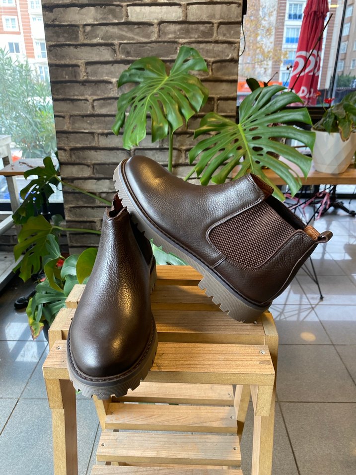 Kahverengi Deri Erkek Bot - Görsel 2