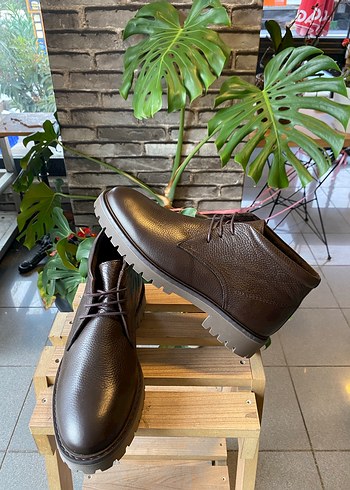 Kahverengi Deri Erkek Bot - Görsel 2