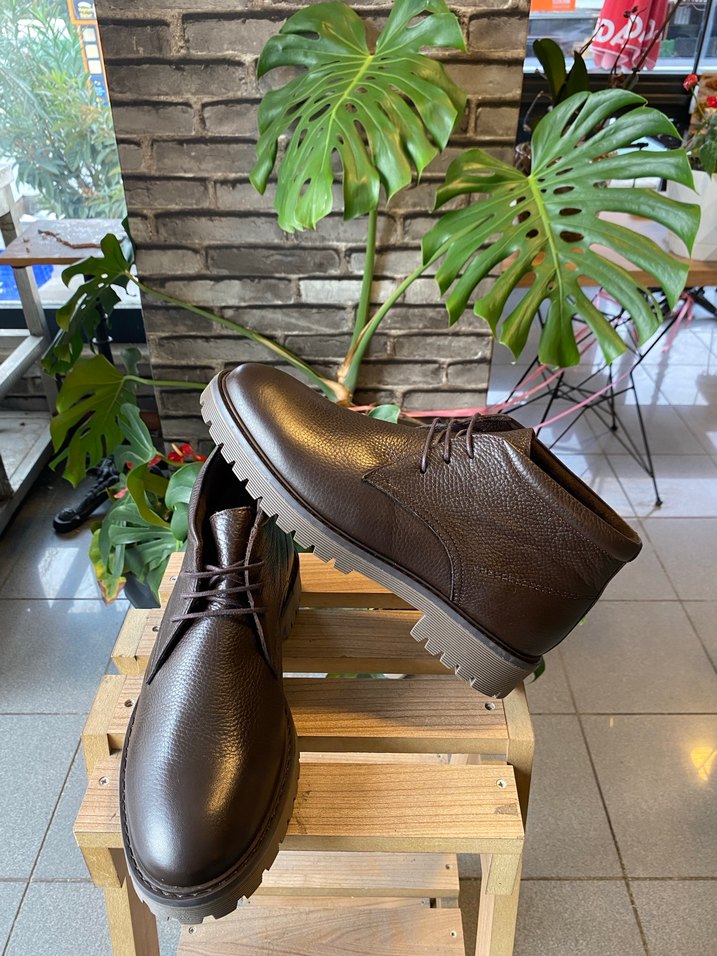 Kahverengi Deri Erkek Bot - Görsel 2