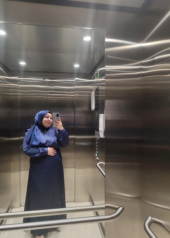 Uzun Kollu  lacivert Mezuniyet Elbisesi - Görsel 2