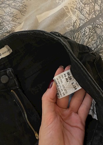 28 Beden siyah Renk Kadın siyah wide leg jean