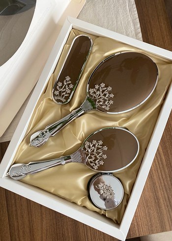 Altın Renkli Vintage Düğün Aksesuar Seti - Görsel 3