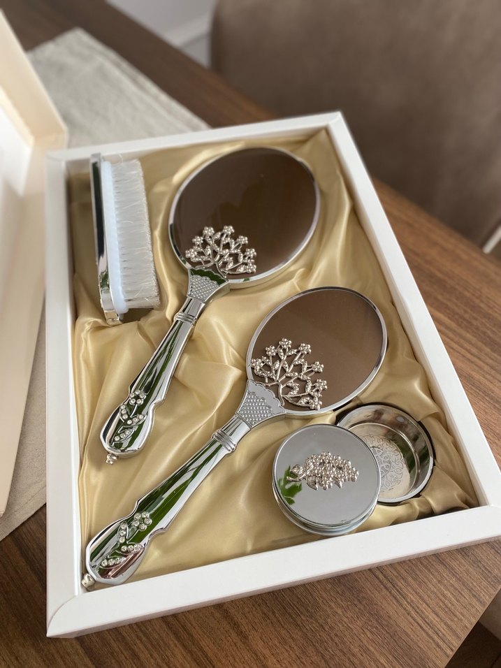 Altın Renkli Vintage Düğün Aksesuar Seti - Görsel 2