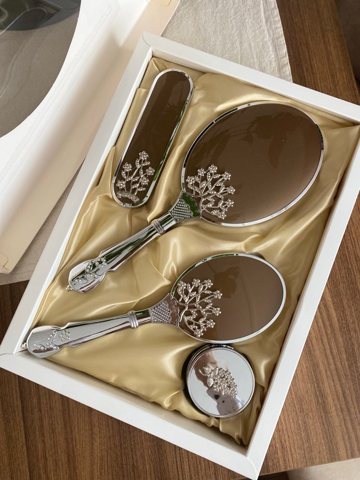 Altın Renkli Vintage Düğün Aksesuar Seti - Görsel 3