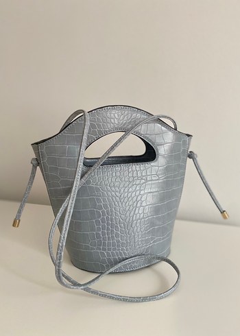 Mango Krokodil Desenli Mini Bucket Canta