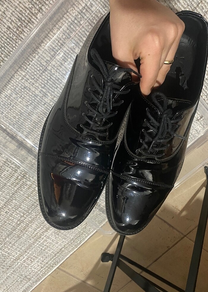 DS Damat Parlak Siyah Smokin Ayakkabısı - Görsel 4