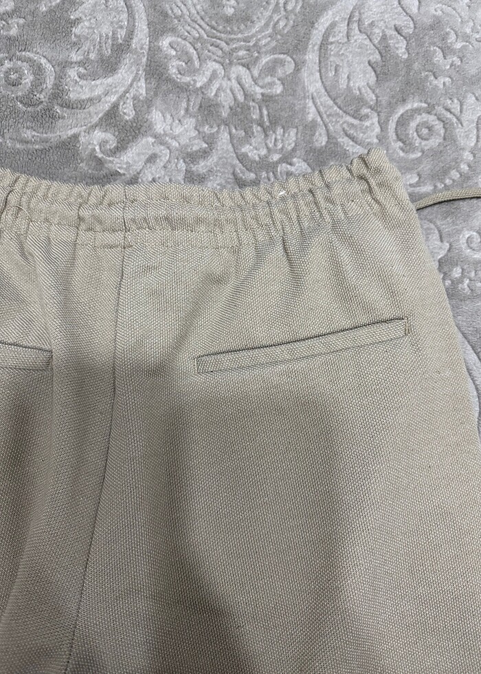 Zara Erkek Havuç Tipi Pantolon Krem - Görsel 2