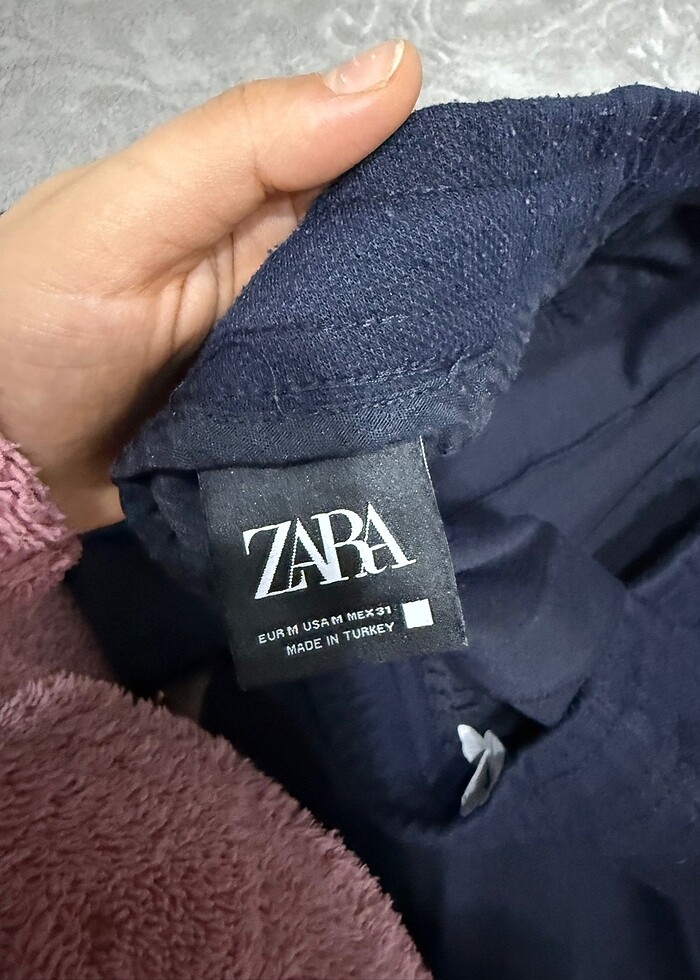 Zara Erkek Havuç Tipi Pantolon Lacivert - Görsel 2