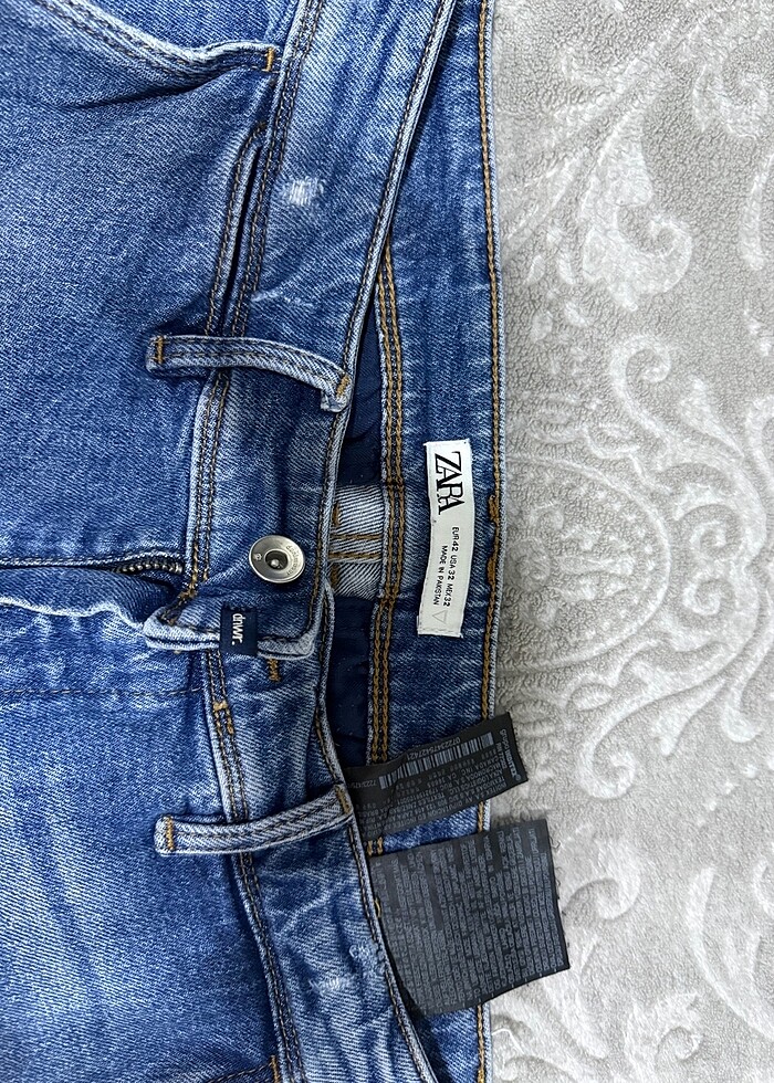 Zara Erkek Yırtık Kot Pantolon Mavi - Görsel 3