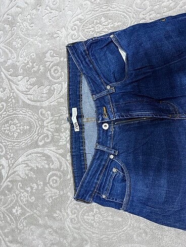 Zara Erkek Düz Kot Pantolon - Görsel 4