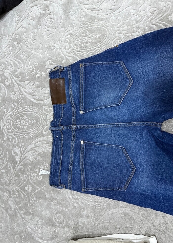 Zara Erkek Düz Kot Pantolon - Görsel 3