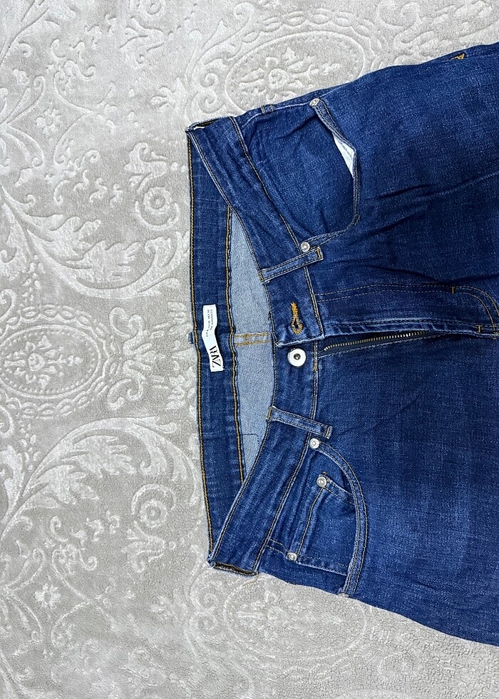 Zara Erkek Düz Kot Pantolon - Görsel 4