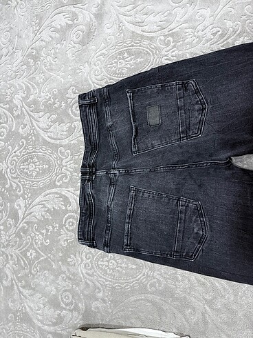 Zara Erkek Düz Pantolon/Jean Siyah - Görsel 4