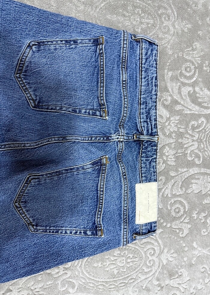 Zara Erkek Düz Pantolon Mavi - Görsel 3