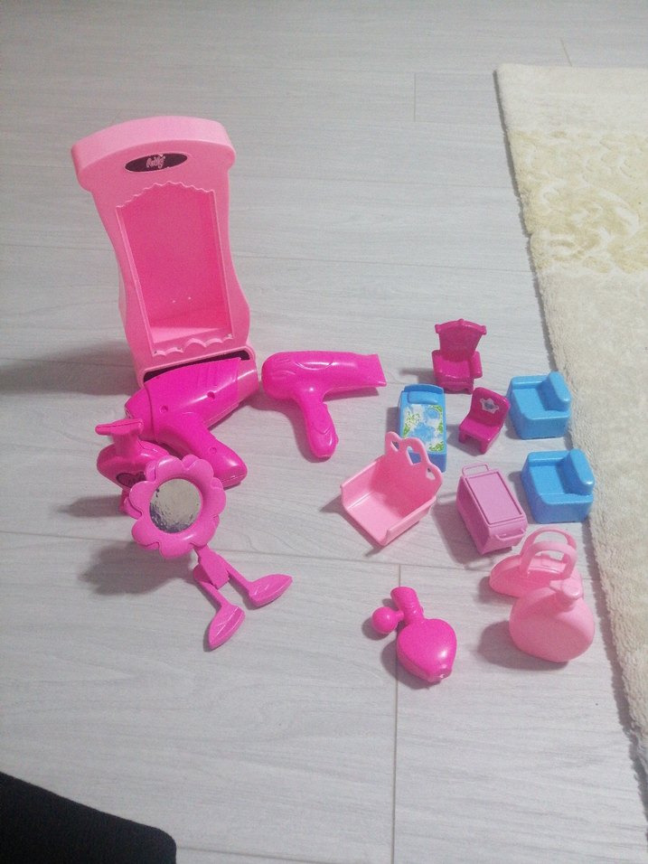 Renkli Oyuncak kuaför Seti - Görsel 3