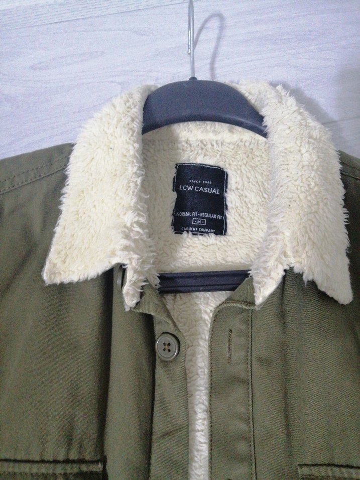 Erkek Haki mont ici yünlü - Görsel 3