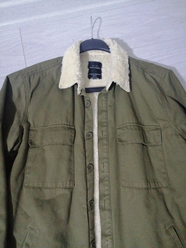 Erkek Haki mont ici yünlü - Görsel 2