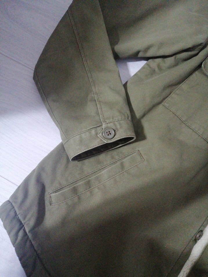 Erkek Haki mont ici yünlü - Görsel 5