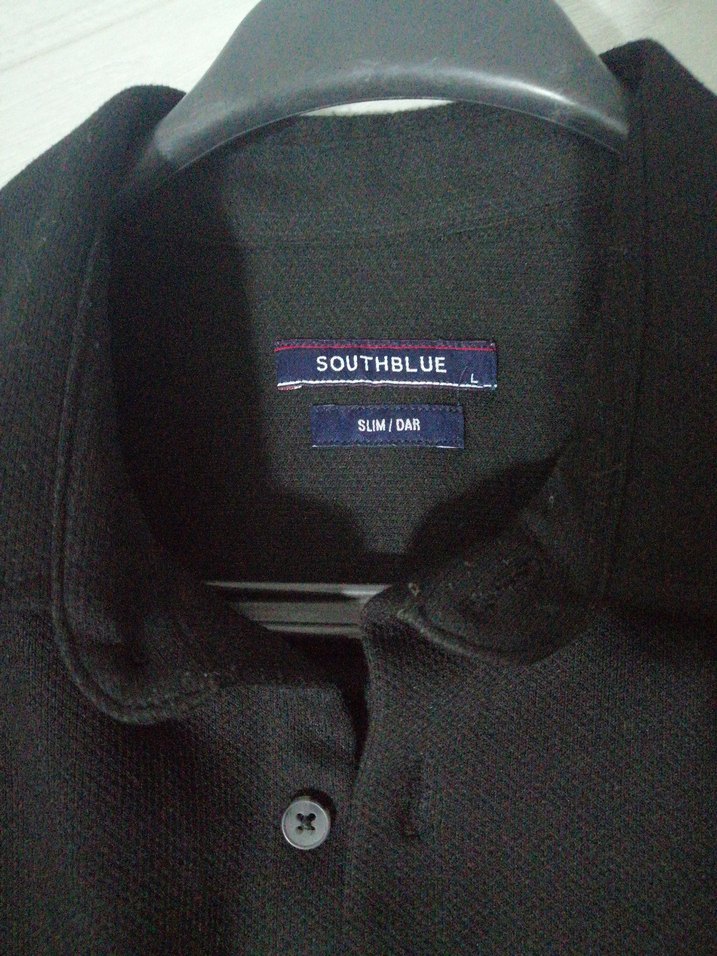 Siyah Erkek Düğmeli Slim Fit Gömlek - Görsel 2