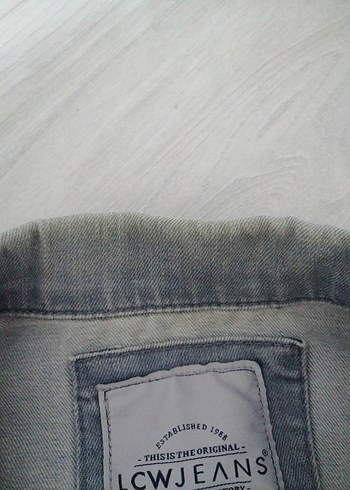 Gri Denim Ceket Düğmeli - Görsel 5