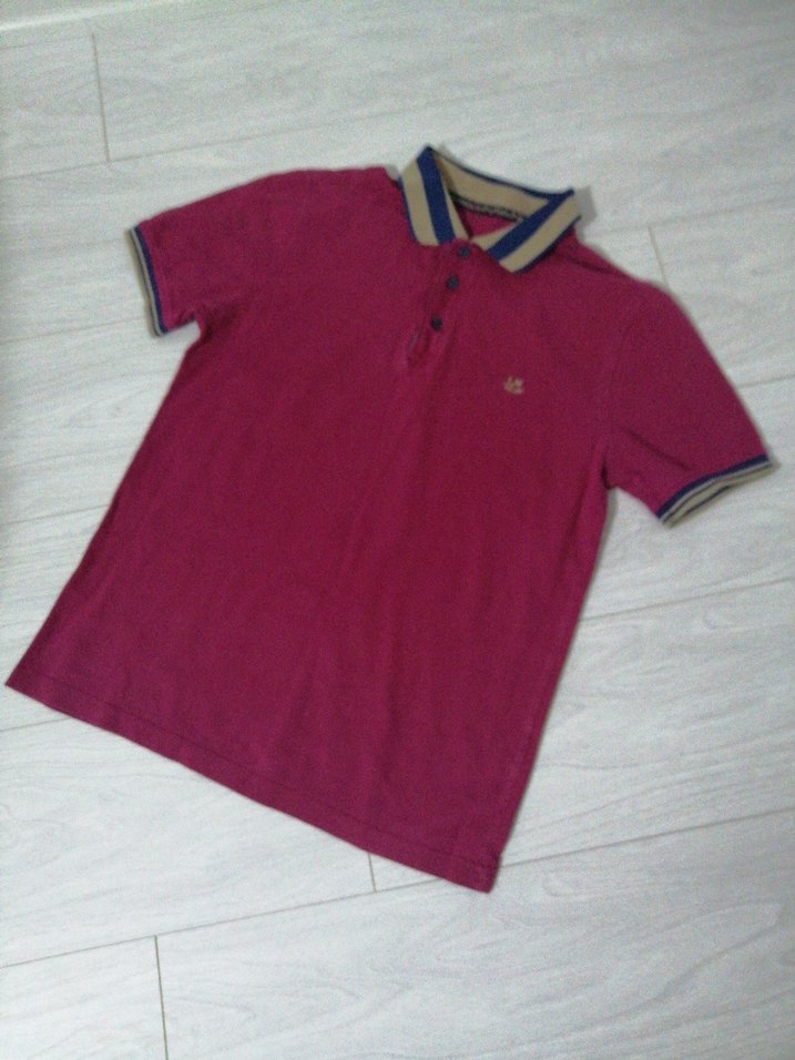 Bordo Kısa Kollu Polo Tişört - Görsel 3